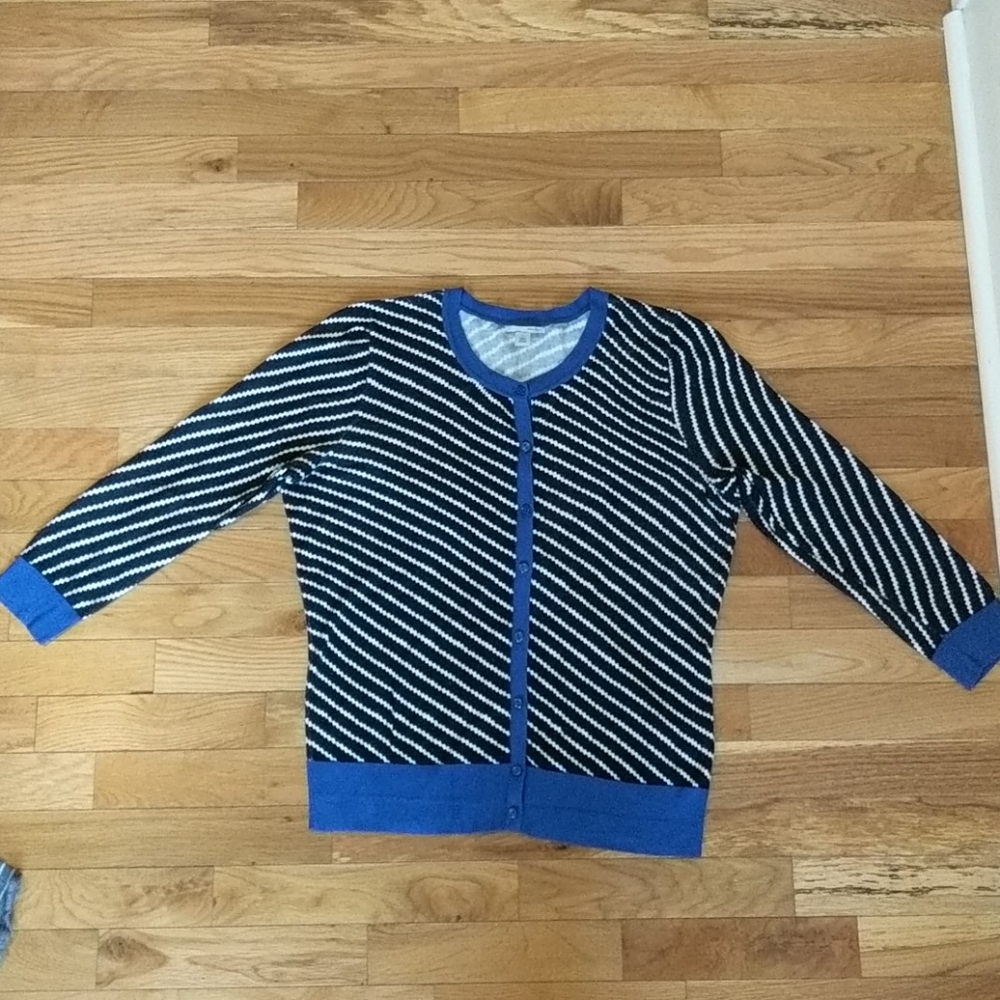 Halogen 3/4 sleeve button up cardigan